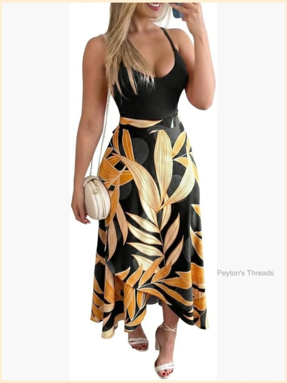 Sleeveless Floral Maxi Dress with A-Line Silhouette Casual Beach Vacation